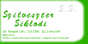 szilveszter siklodi business card