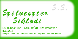 szilveszter siklodi business card
